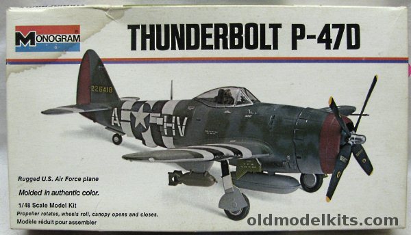 Monogram 1/48 P-47D Thunderbolt - White Box Issue, 6838 plastic model kit